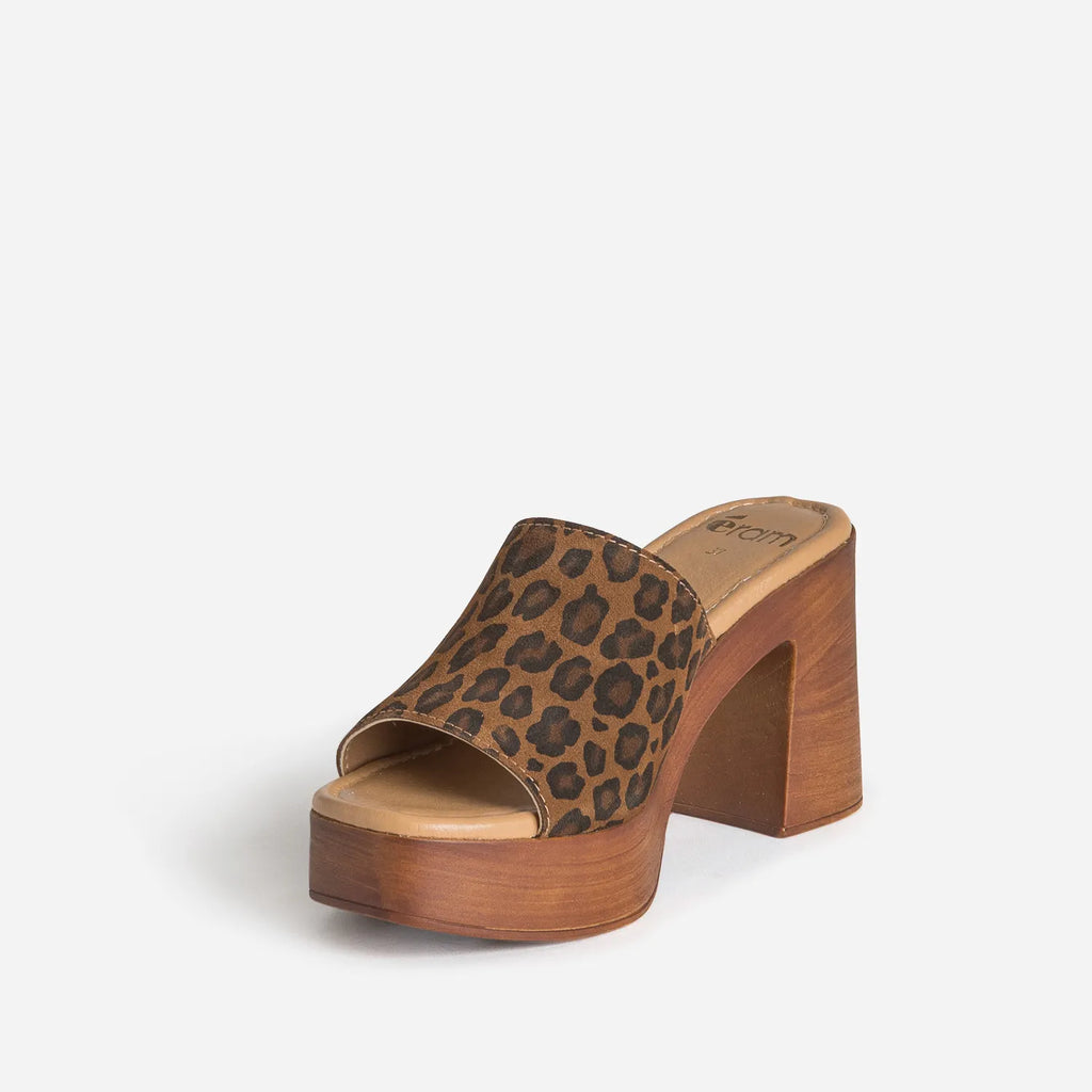 Zamirey - Sandalia con plataforma leopardo