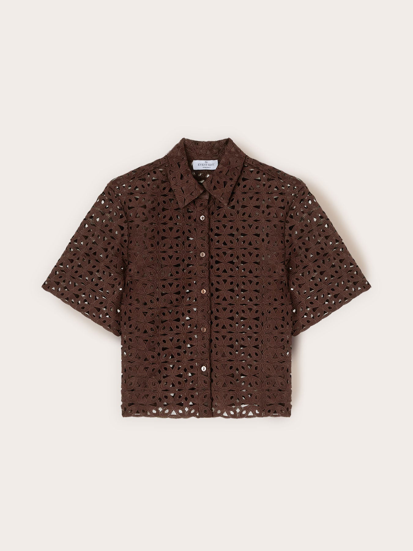 Camisa boxy de encaje macramé