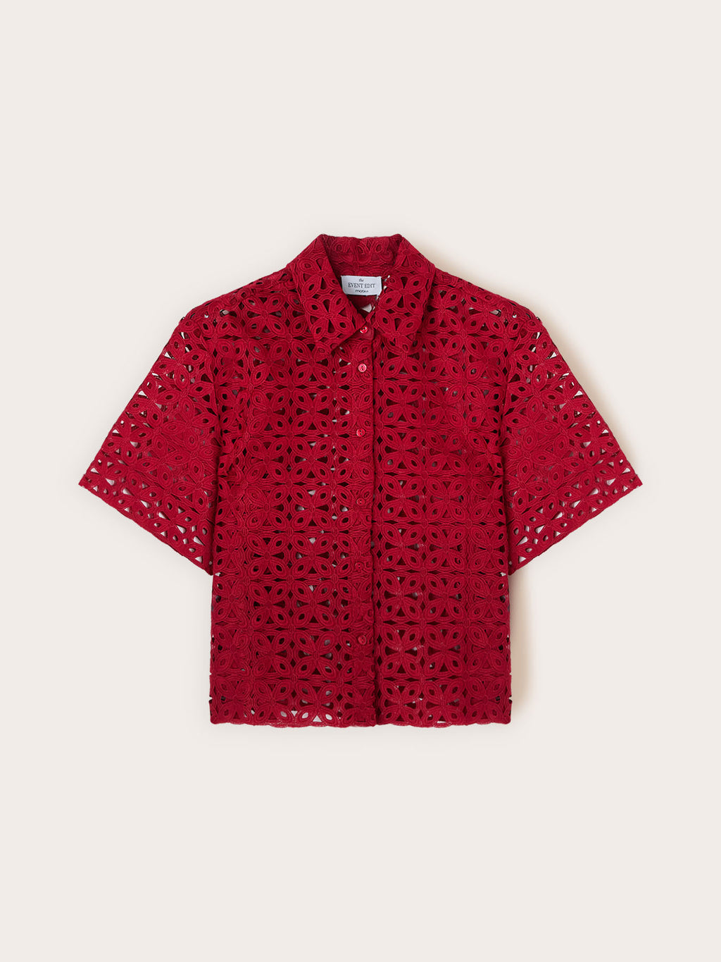 Camisa boxy de encaje macramé