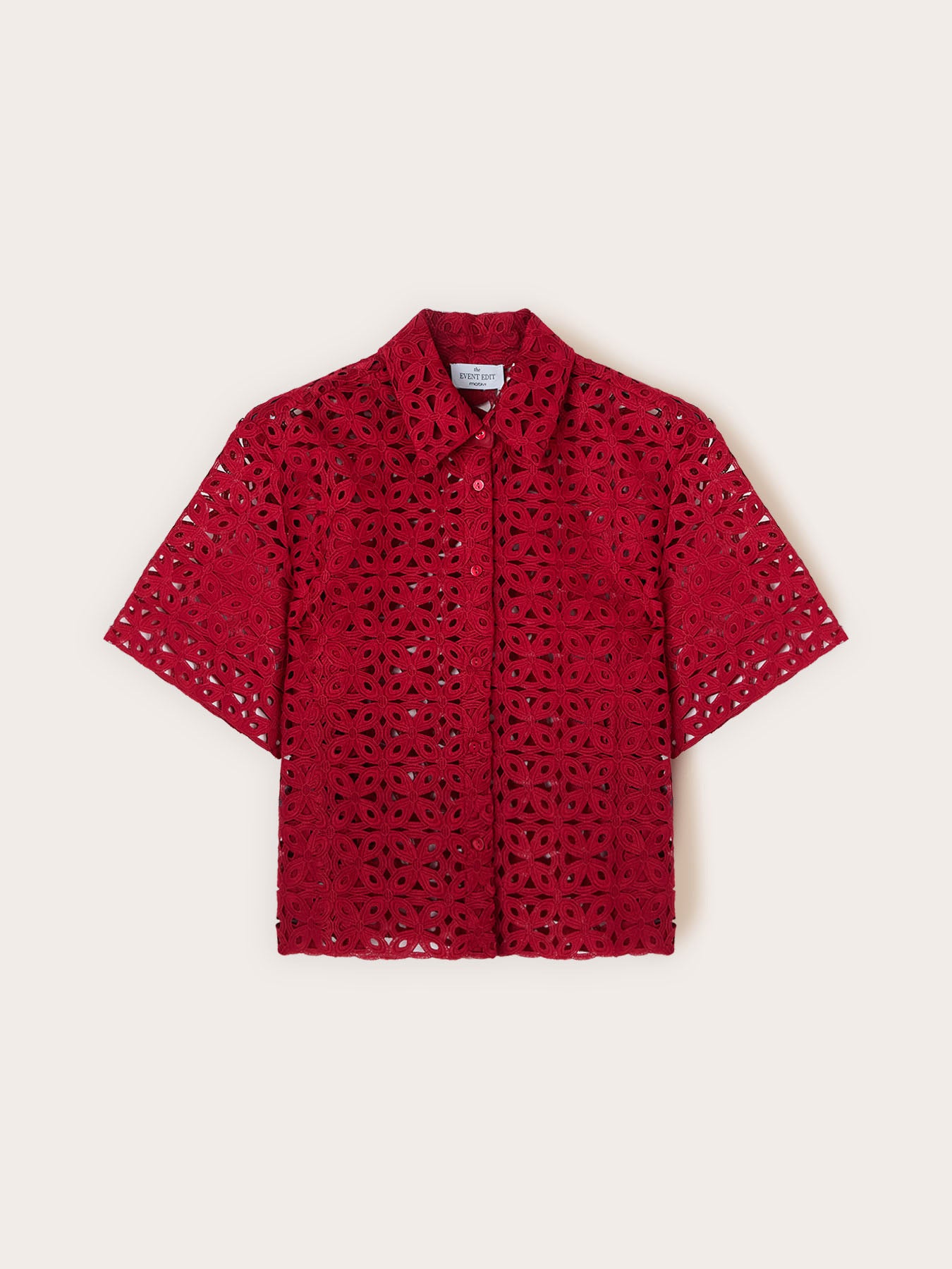 Camisa boxy de encaje macramé