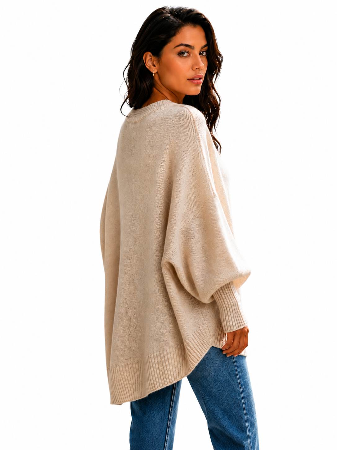 ELENA | Suéter poncho oversize de punto