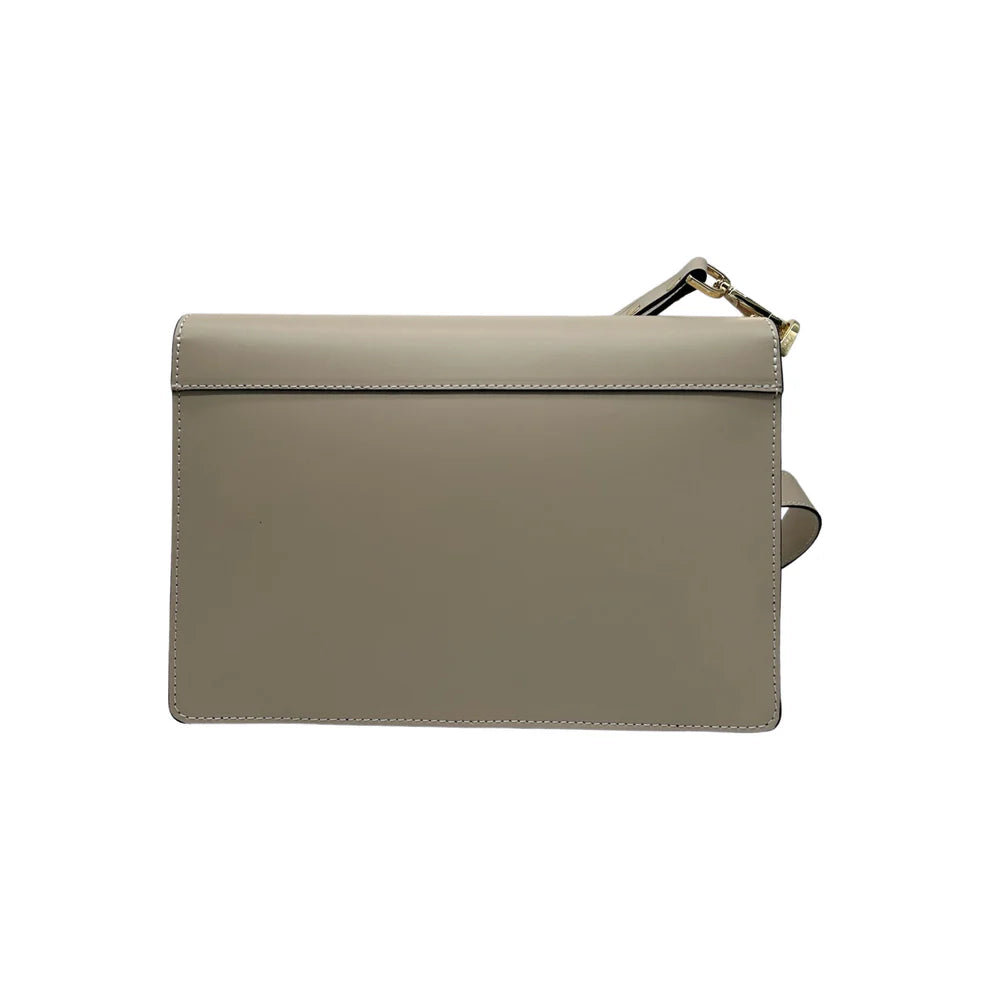BOLSO DE HOMBRO DE CUERO BEIGE