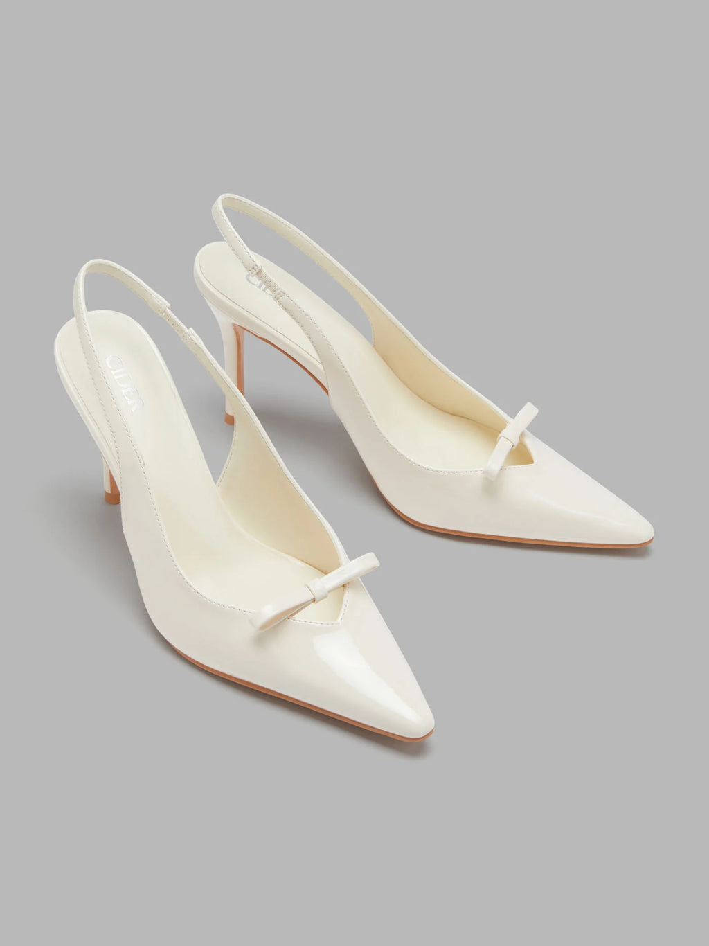 Zapatos de tacón de punta de piel